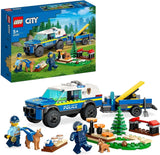 LEGO 60369 City Mobilna zabawka policyjna do szkolenia psów Samochód policyjny z przyczepą Figurki psów i szczeniąt Zestaw zwierząt dla dzieci w wieku powyżej 5 lat Zestawy do budowania Besuche den LEGO-Store Single