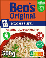 BEN'S ORIGINAL™ Ryż długoziarnisty, gotowany w torebce, 9 x 500 g, 20 minut