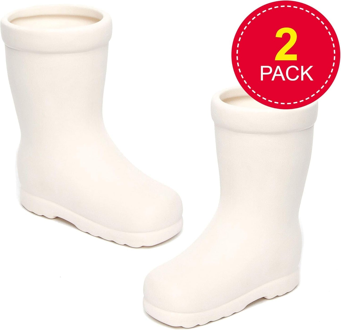 Ceramiczne garnki Baker Ross „Wellies” dla dzieci (2 szt.)
