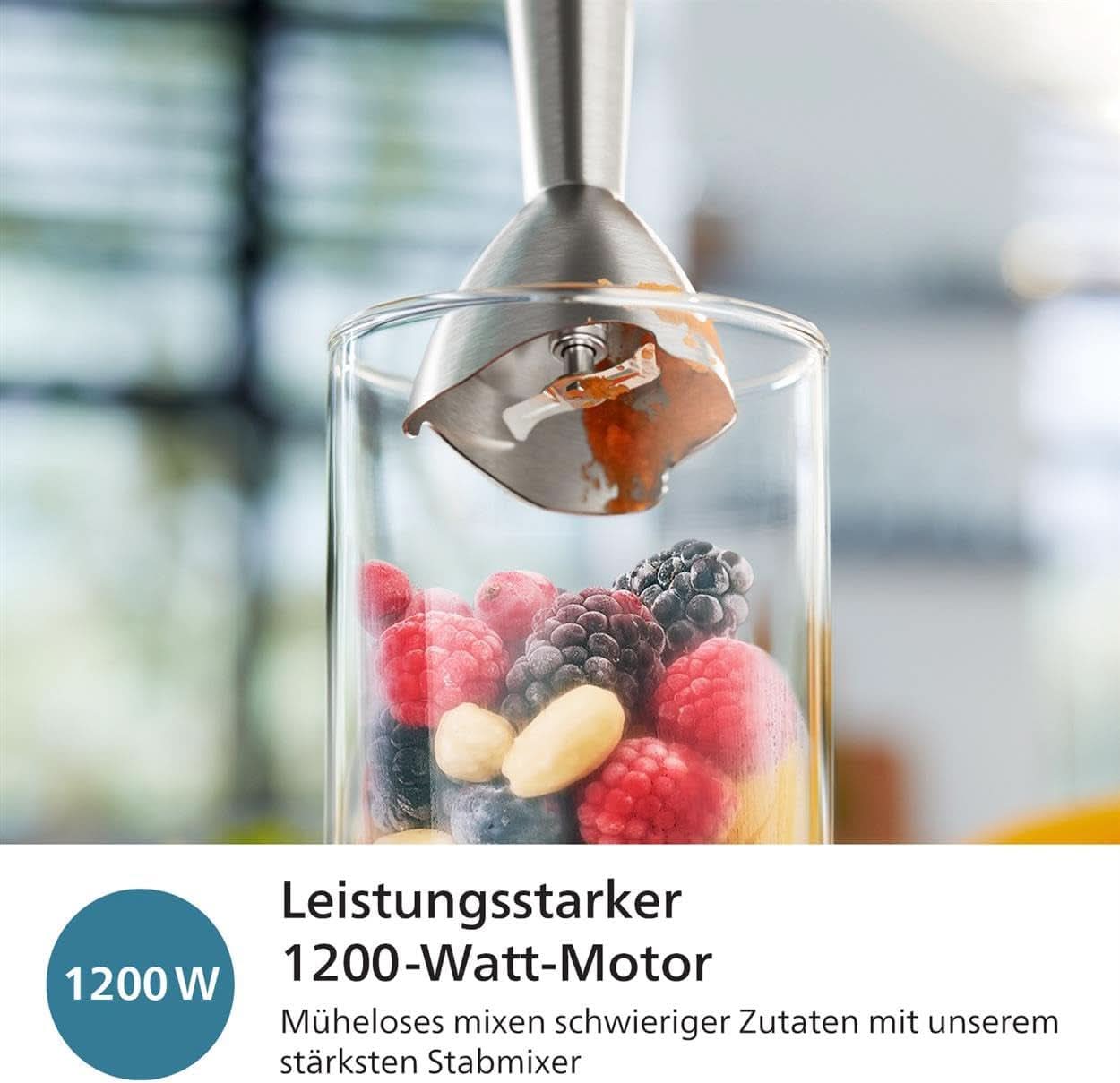 Mikser Philips serii 5000 — 1200 W. Technologia Promix. Led Geschwindigkeitsanzeiger. Stufenlose Geschwindigkeitseinstellung. Kompaktowa konstrukcja. Leicht Zu Reinigen. Schwarz (HR2681/00) Kuchnia Naty Shop