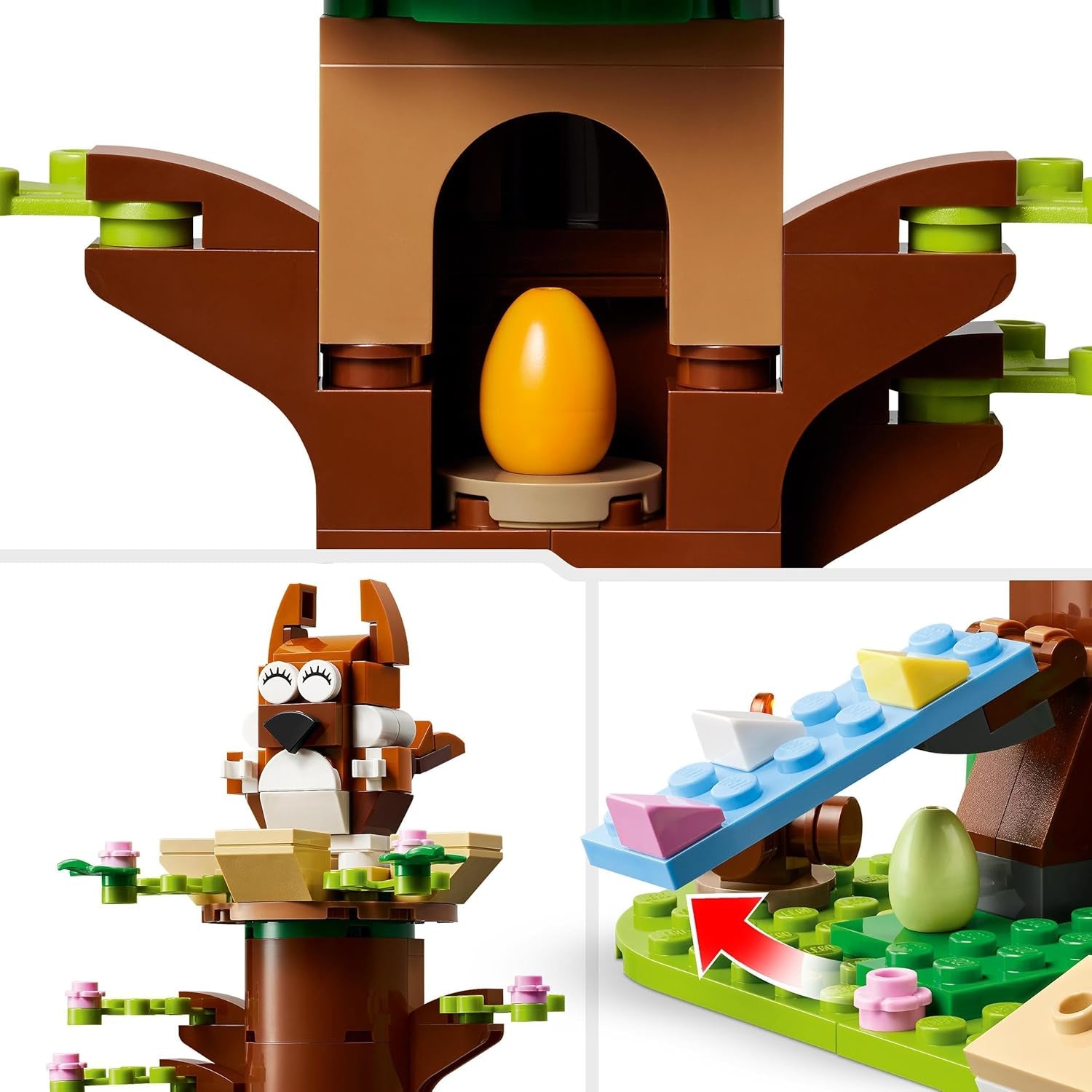 LEGO Wiosenny plac zabaw dla zwierząt, zestaw do budowania ptaków i wiewiórek, domek na drzewie dla dzieci, pomysł na prezent dla 8-letnich chłopców i dziewcząt, zestaw zwierząt, figurki zwierząt 40709 Zestawy do budowania Szukaj sklepu LEGO