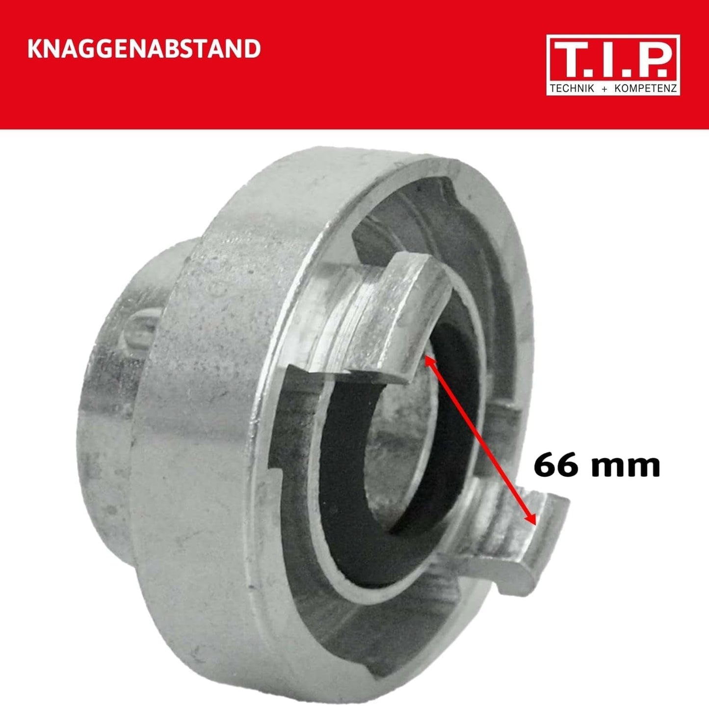 Złączka Storz TYPE C 52, 2" gwint wewnętrzny, do rur i kształtek z nitrylowym O-ringiem do wkładek ssących i ciśnieniowych, wykonana z aluminium, 31092