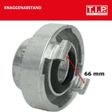 Złączka Storz TYPE C 52, 2" gwint wewnętrzny, do rur i kształtek z nitrylowym O-ringiem do wkładek ssących i ciśnieniowych, wykonana z aluminium, 31092