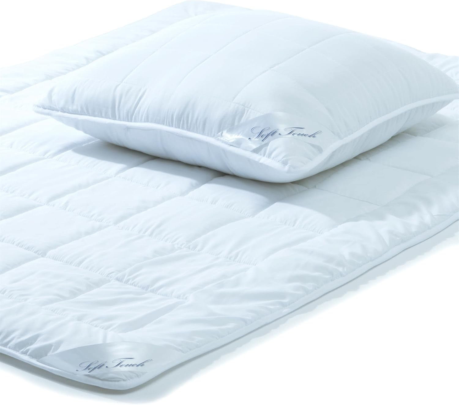 Aqua-Textil Soft Touch Zestaw dla dzieci Pościel 100 X 135 cm 250G i 350G z poduszką 40 X 60 Cm 150G Pościel 4 pory roku Klimatyzacja Oeko-Tex Kołdry i kołdry Naty Shop 155X220 Cm + 1X 80X80 Cm przez cały rok