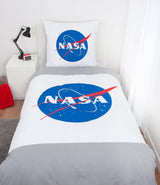 Komplet pościeli NASA, bawełna/wzmocniony, szaro/biały Pościel - dziecięca Naty Shop