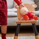 HABA 302108 - Lalka Annelie, lalka materiałowa z ubrankami i włosami, 30 cm, zabawka od 18 miesiąca, czerwona Dolls Naty Shop