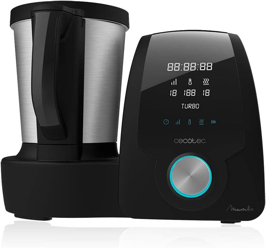 Cecotec Mambo 6090 Multifunktions-Küchenmaschine, 1700 W, 23 Funktionen, Krug Mit Fassungsvermögen 3,3 L, 3 Teller Gleichzeit, 10 Geschwindigkeitsstufen, Timer Roboty kuchenne i miksery Naty Shop