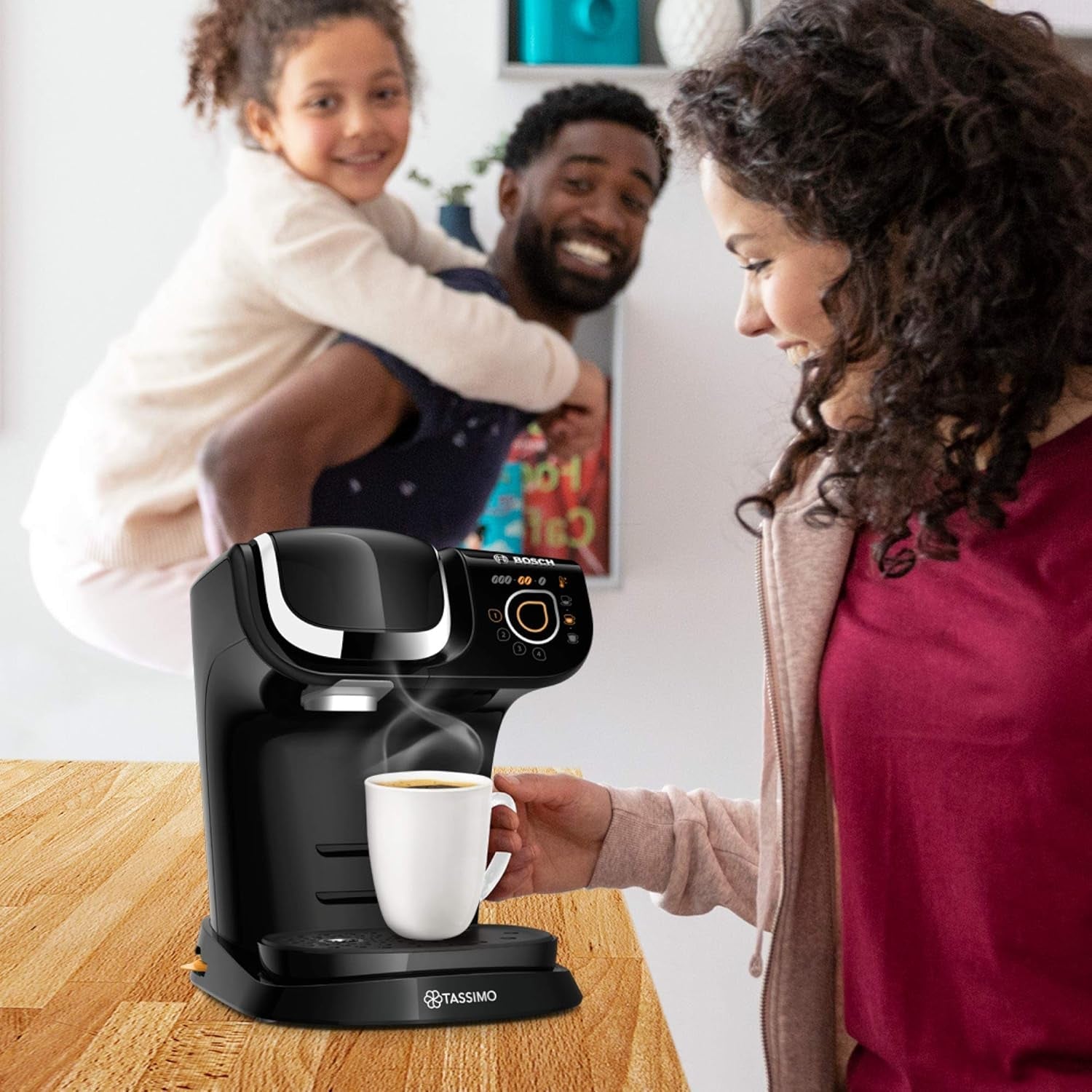 Ekspres do espresso Tassimo My Way z 2 kapsułkami TAS6502 z filtrem wody, ponad 70 napojów, personalizacja napojów, różnorodność kaw, łatwe parzenie, 1500 W, czarny