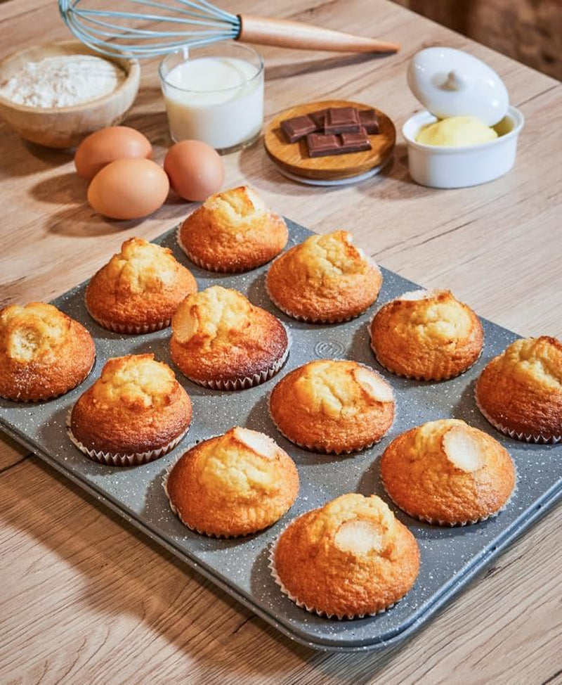 Masterchef MCA-MUF Muffinform Für 12 Cupcakes Muffinblech Aus Karbonstahl, Stal nierdzewna, Stahl Formy i blachy do pieczenia Naty Shop