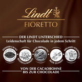 Czekolada Lindta | Zestaw upominkowy FIORETTO Zabaione | 138g | 6 pralinek z mlecznej czekolady z nadzieniem truflowym Zabaione i chrupiącą polewą, zawierające alkohol | Czekoladowy prezent