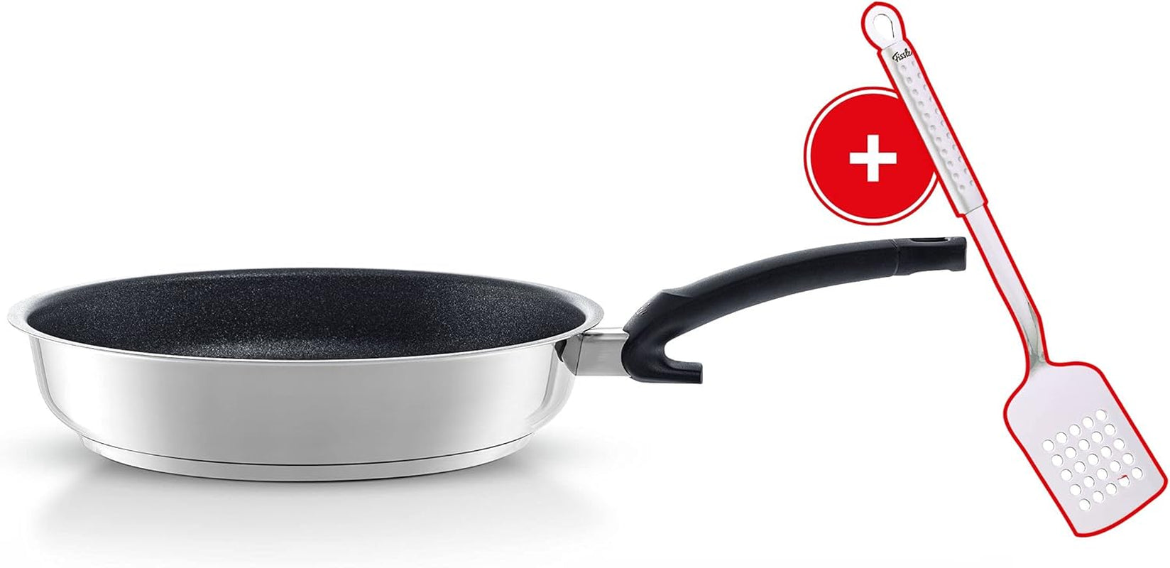 Fissler Adamant Premium patelnia ze stali nierdzewnej, nieprzywierająca, odporna na zarysowania - Garnki i Patelnie Indukcyjne Naty Shop