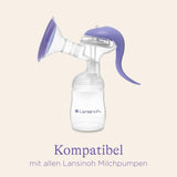 Lansinoh Muttermilchflaschen, 4 X 160 Ml - Zur Sicheren Muttermilch Austellungen - Neues Kompaktes Design Für Verbesserte Stabilität - Mit Stapelbarem Deckel Akcesoria Żywność i karmienie piersią Bebe Naty Shop