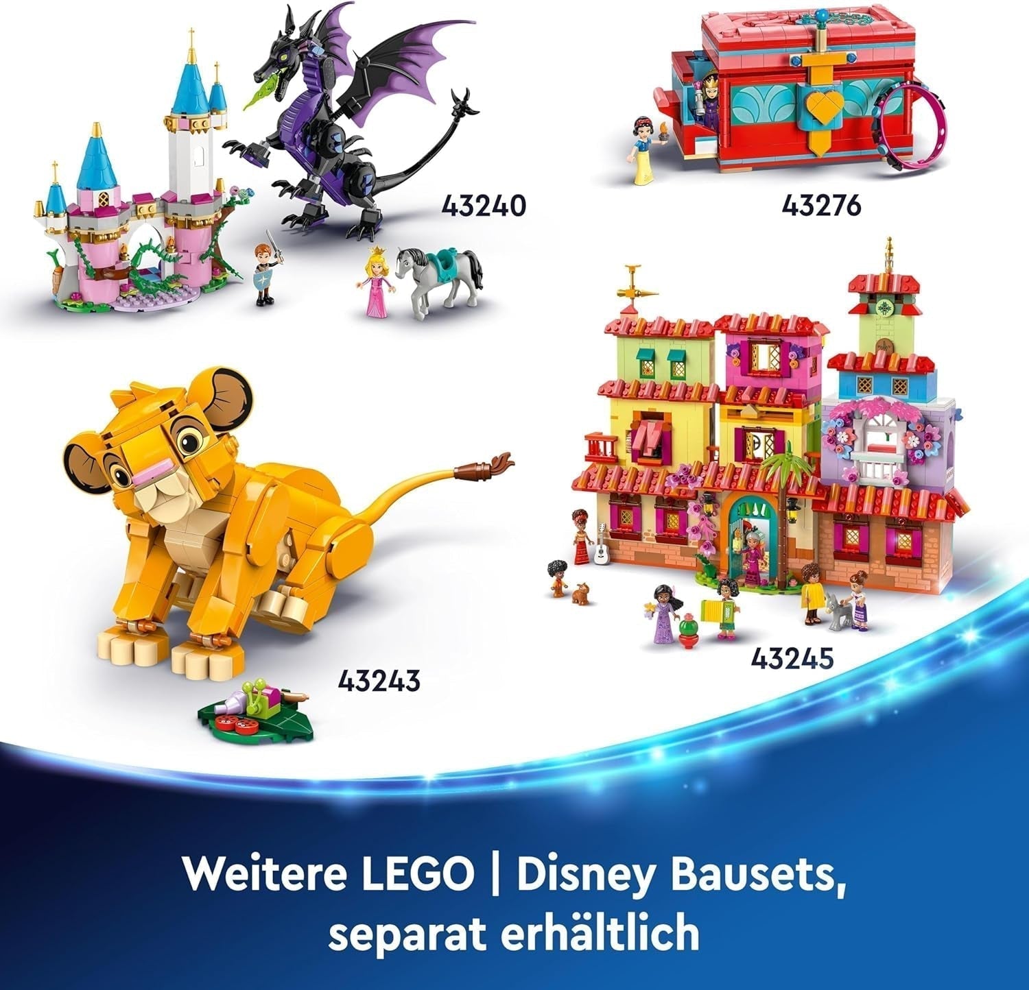 LEGO Ç€ Disney Simba, lwiątko króla lwa, zabawka do budowania dla dzieci, fantasy Zestaw z figurką lwa, fajny pomysł na prezent dla dziewcząt i chłopców od 6 lat, zabawka dla dzieci 43243 Zestawy do budowania Beuche den LEGO-Store