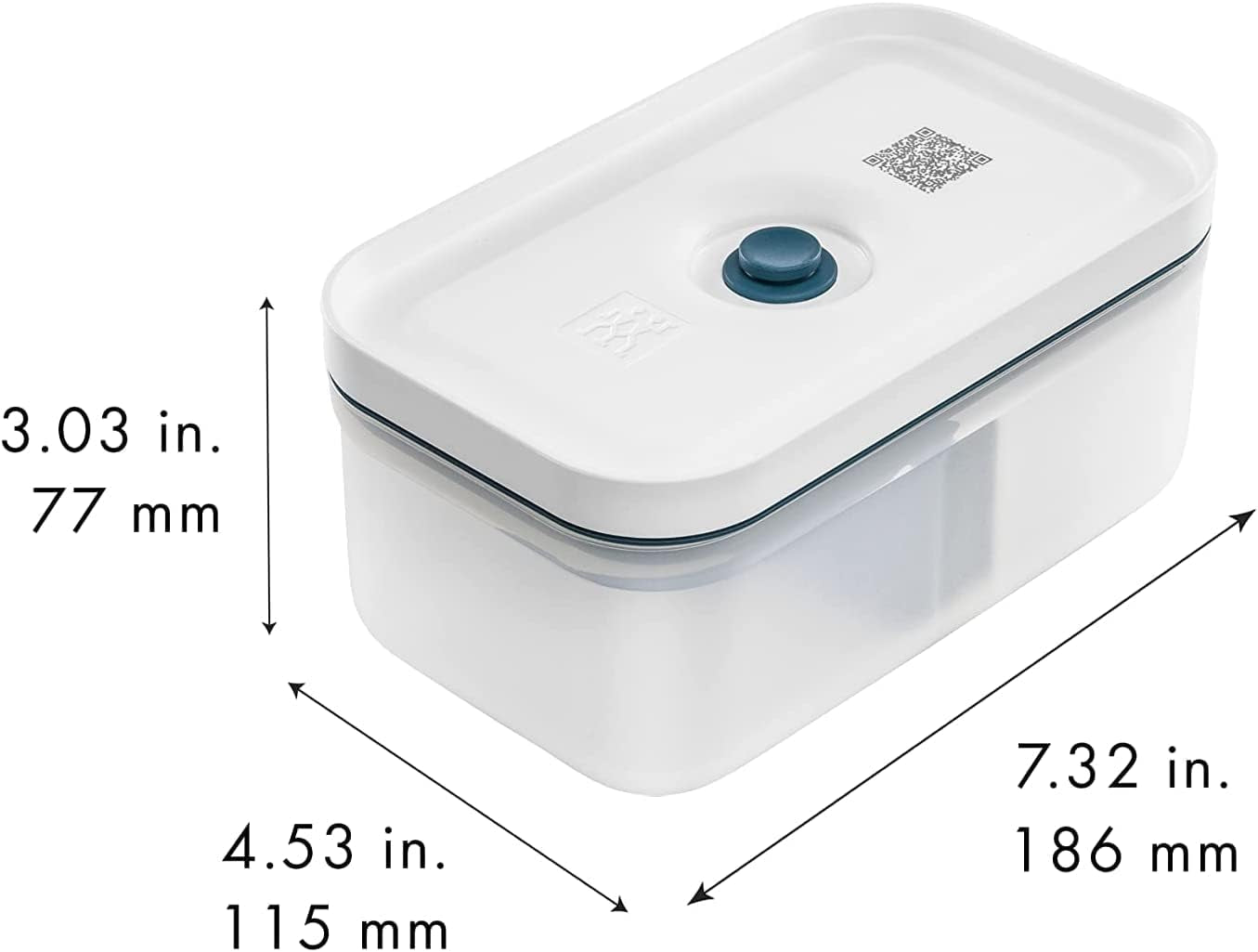 Zwilling Zestaw próżniowych pojemników na lunch Fresh & Save / pojemnik do lodówki, 3 szt., plastik, półprzezroczysty, La Mer Pudełka do przechowywania żywności Naty Shop