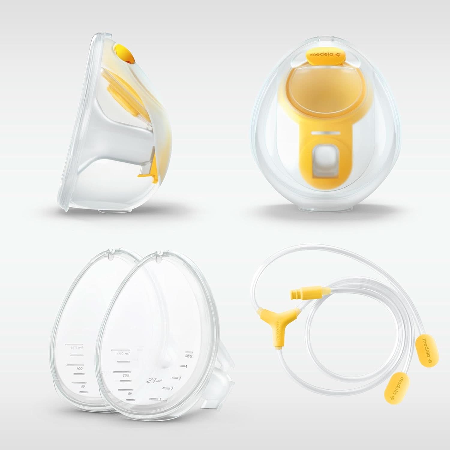 Ręczny laktator Medela Harmony — kompaktowa szwajcarska konstrukcja z osłonami Personalfit Flex i technologią Medela 2-Phase Expression Akcesoria Żywność i karmienie piersią Sklep Bebe Naty