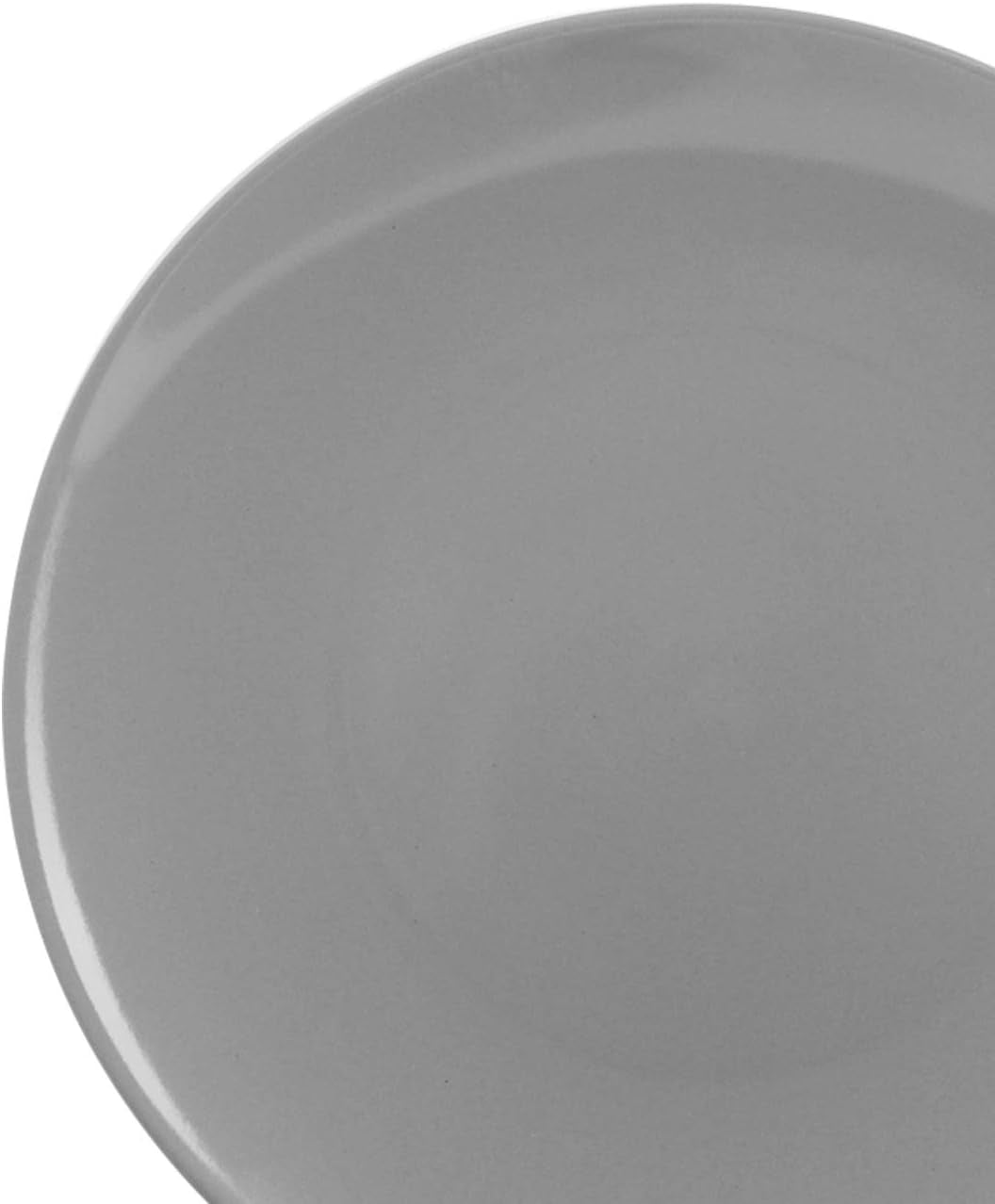 Amazon Basics 18-częściowy zestaw kamionkowych naczyń obiadowych w kolorze dymnej szarości na 6 porcji