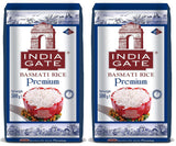INDIA GATE Premium Basmati Rice – Aromatyczny, drobnoziarnisty ryż długoziarnisty z Indii, drobnoziarnisty (1 x 500 g)