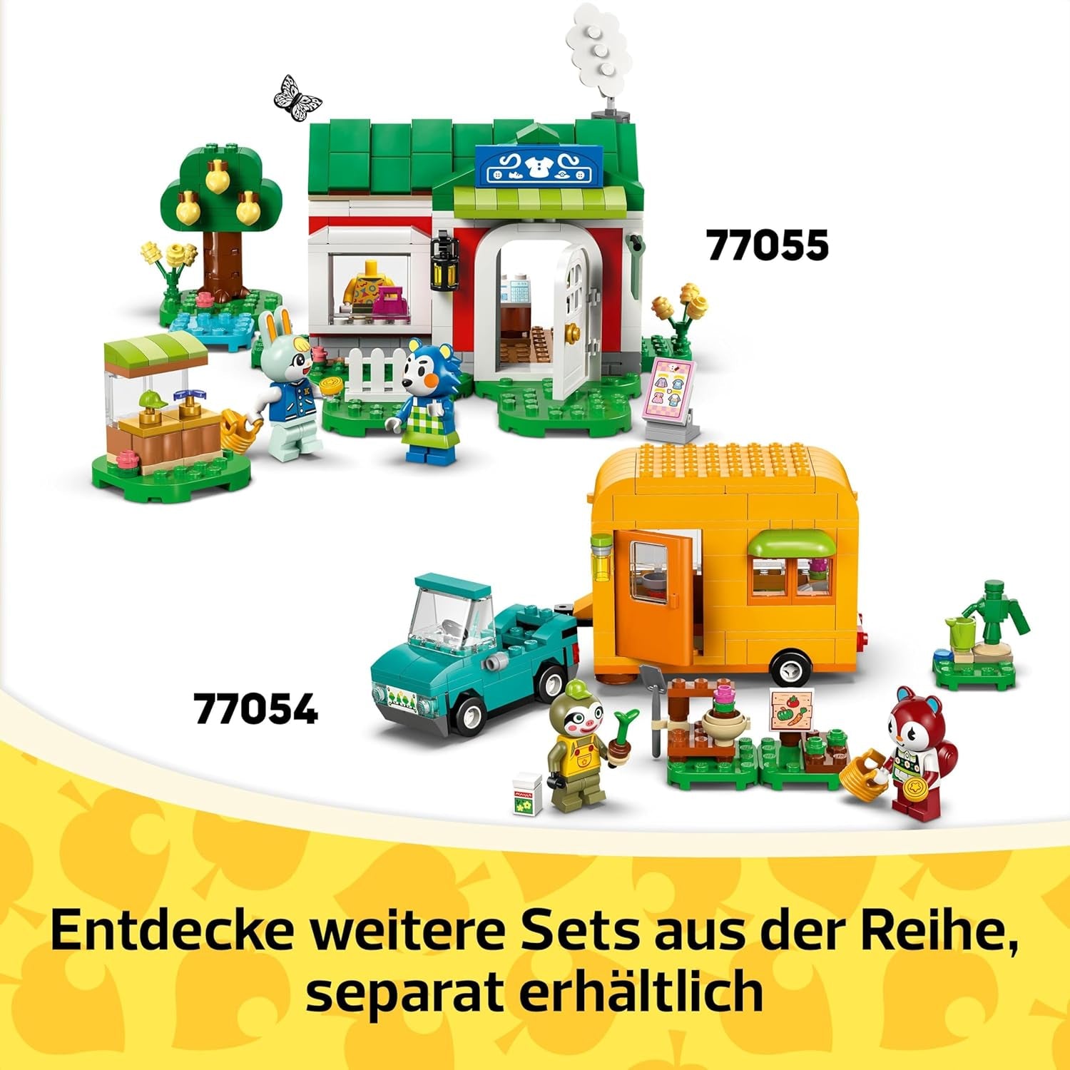 LEGO Animal Crossing Obserwacja gwiazd z Eufemią, zestaw do budowania dla dzieci, pomysłowy zestaw gier wideo z odgrywaniem ról, zabawka dla 6-letnich dziewcząt i chłopców, figurka zwierzątka 77053 Zestawy do budowania Besuche den LEGO-Store