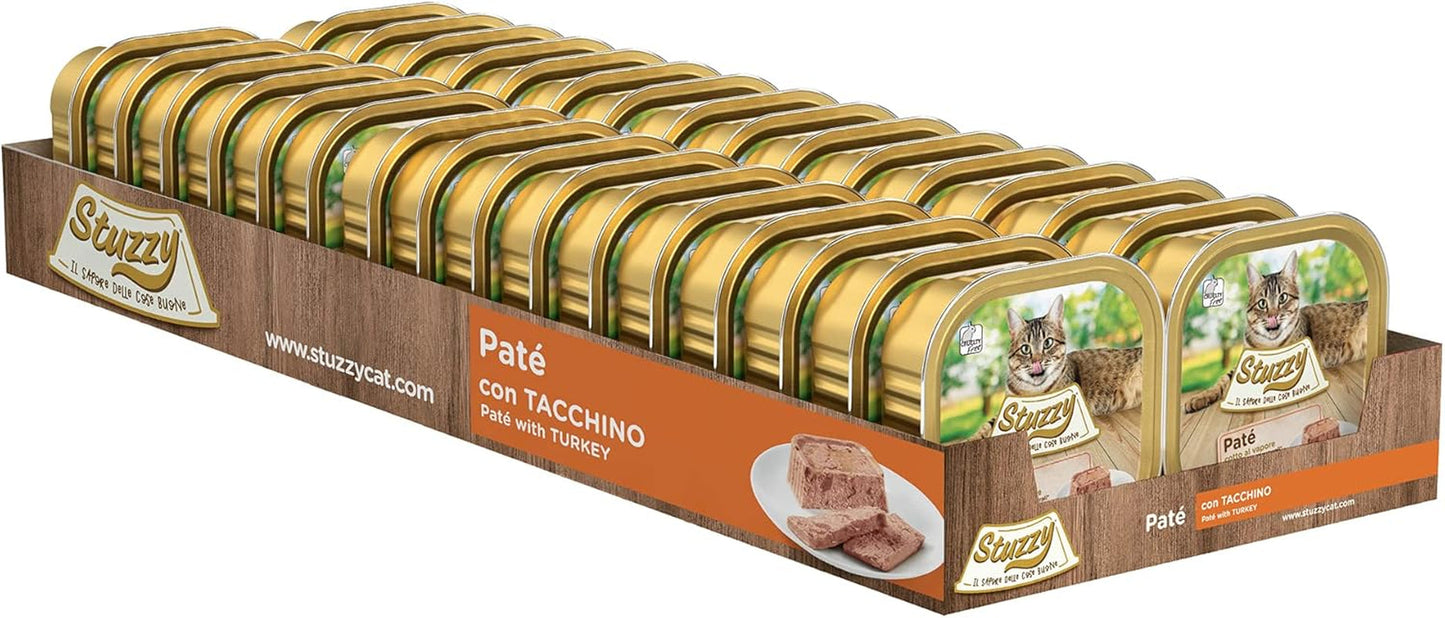 Mister Nassfutter für ausgewachsene Katzen, Turcja, Line Pastete und Fleisch w Stücken, łącznie 3,2 kg (32 Becher x 100 g)