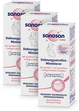 Sanosan Stretch Mark Minimiser, testowany klinicznie - udowodniono, że redukuje rozstępy po ciąży, bez oleju parafinowego, barwników, silikonów, 75 ml Kosmetyki i Uroda Naty Shop 3 sztuki