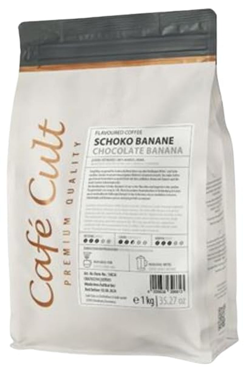 ® Kawa z czekoladą i bananami w torebce 1 kg, o smaku całych ziaren