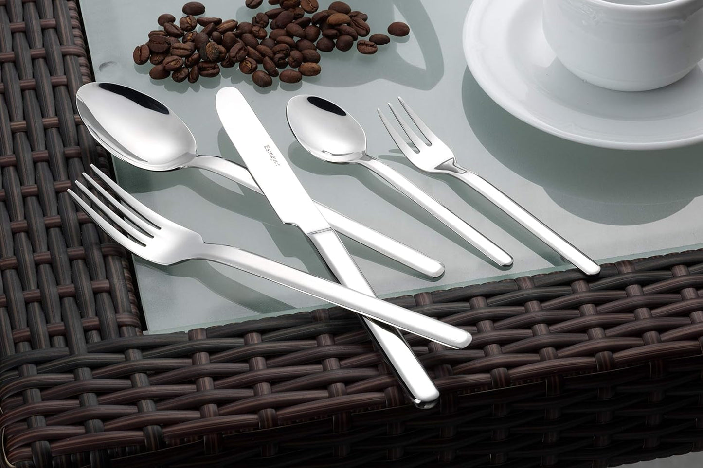 Zestaw sztućców Bettina polerowany na połysk 30 sztuk Kitchen Naty Shop