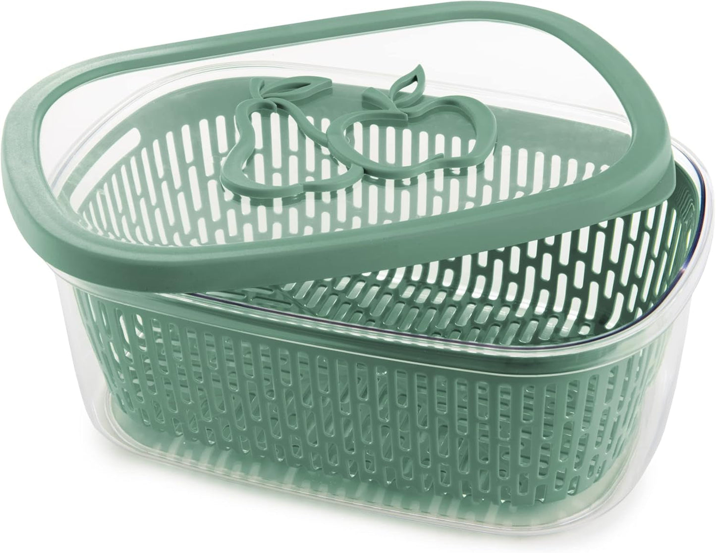 Piła do utrwalania aromatów owocowych, plastikowa, zielona, 4 LT - prostokątna Pudełka do przechowywania żywności Naty Shop