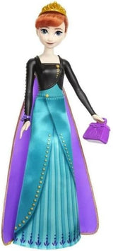 Mattel Disney Zestaw lalek Anna Królowa Lodu, Spin & Reveal z 11 niespodziankami, w tym 5 akcesoriów, 5 naklejek i sceną do zabawy, inspirowaną filmem Disneya, HXD27 Naty Shop Dolls