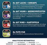 animonda Vom Feinsten Adult Fish & Meat Variety (32 x 100 g), mokra karma dla dorosłych kotów, karma dla kotów bez zbóż i cukru, delikatne paszteciki w kawałkach