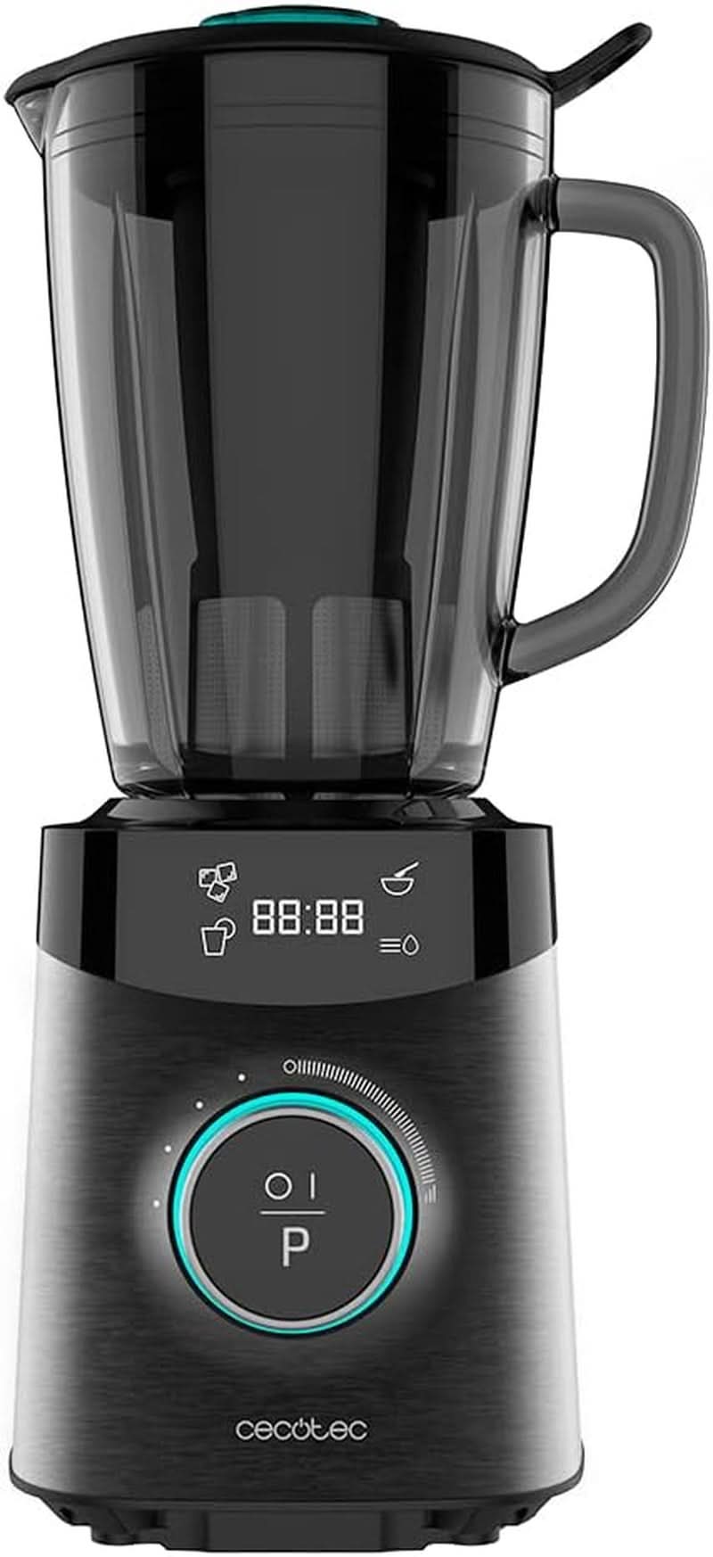 Mikser stojący Cecotec Power Black Titanium 2200MAX Smooth, 2200 W Maximale Leistung, 6 Klingen Aus Edelstahl, funkcja kruszenia lodu, funkcja Turbo i Smoothie, funkcja Autoclean Kitchen Naty Shop Schwarz 2500 W | 1,8 l + automatyczne czyszczenie