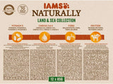IAMS Natural Mokra karma dla kotów w sosie - Wysokiej jakości mokra karma mięsna i rybna dla dorosłych kotów, kolekcja Land & Sea, 12 x 85g