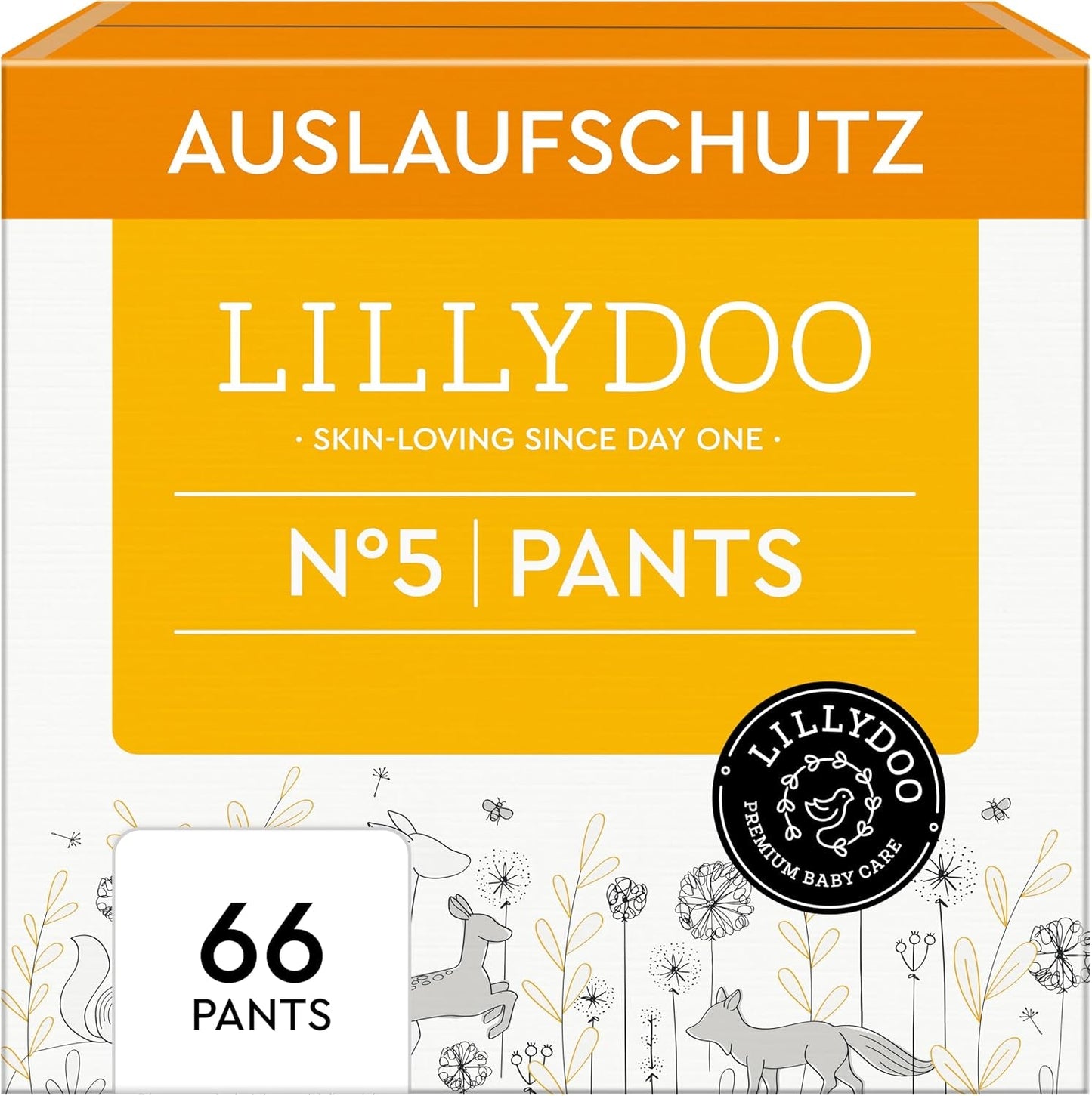 Spodnie LILLYDOO przyjazne dla skóry, rozmiar 5 (12-17 kg), opakowanie miesięczne (105 sztuk)