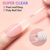 Makartt Poly Nail Extension Gel - 50 ML Extension Builder Akrylowy Poly Nägel Aufbaugel Extender Gel Für Gelnägel Für Nagelverlängerung, Nagelstärkung, Dekoracja paznokci (przezroczysty)