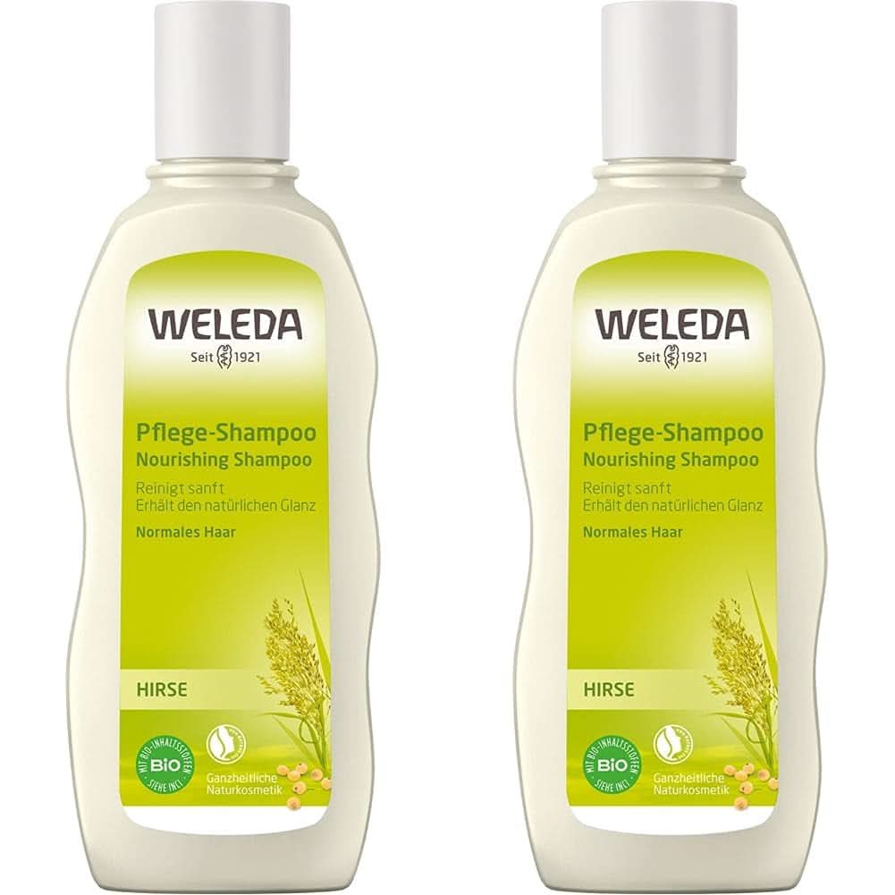 WELEDA Organiczny szampon pielęgnacyjny z prosa, delikatne oczyszczanie, 190 ml Pod prysznic i do kąpieli Naty Shop 2 x 190 ml Szampon pielęgnacyjny
