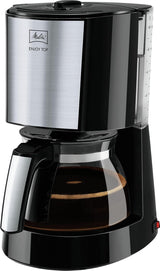 Melitta Enjoy Top Therm - Ekspres do espresso z filtrem i dzbankiem termicznym ze stali nierdzewnej na maksymalnie 10 filiżanek kawy, kolor czarny/stal nierdzewna