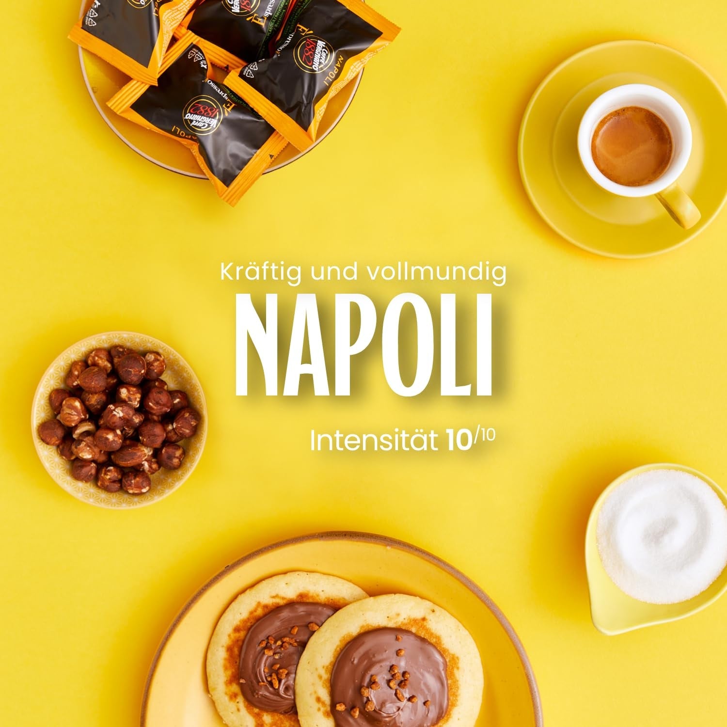Caffè Vergnano 1882 - Èspressokompostierbare Kaffeekapseln, Kompatible Mit Nespresso, Neapol - Packung Enthält 100 Kapseln