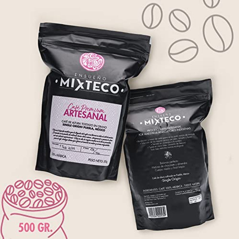Palone ziarna kawy Arabica | 500 g z nutą kakao i migdałów | Z tradycyjnej palarni kawy | Delikatny smak