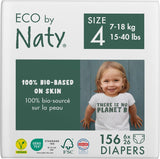 Eco Pieluchy Eco by Naty Baby Eco Diapers - pieluszki organiczne premium, ekologiczne, wykonane z materiałów pochodzenia roślinnego, idealne dla wrażliwej skóry dziecka (rozmiar 5 - 80 sztuk)
