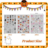 Nagelsticker Halloween, 8 Blätter Halloween Nagelsticker, Kürbis naklejka na paznokcie, zdobienia paznokci, Nagel Charms, Nagel Zubehör, Nageldesign, Boże Narodzenie (typ A)