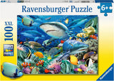 Puzzle dla dzieci Ravensburger - 10951 Reef Of Sharks - Podwodny świat puzzle dla dzieci od 6 lat zawierające 100 elementów w formacie XXL Puzzle Naty Shop Single
