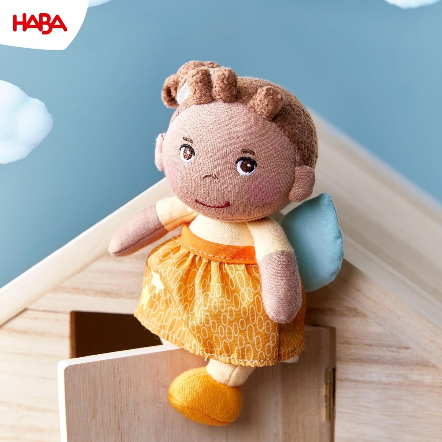HABA Guardian Angel Holly - Lalka z miękkiej tkaniny (15 cm), idealny prezent powitalny dla niemowląt i małych dzieci - Można prać w temperaturze 30 °C - 2011871001