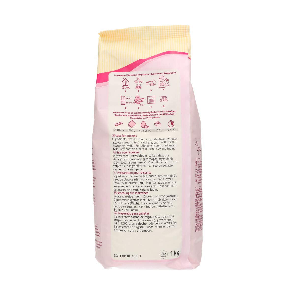 Funcakes Mix Für Kekse: Einfach Zu Verwendende, Knusprige Und Knusprige Kekse, Perfekt Zum Dekorieren Mit Fondant- Oder Royal Icing, Auch Als Tortenkruste Geeignet, Halal., 1 Kg Mieszanka do pieczenia i gotowania Naty Shop