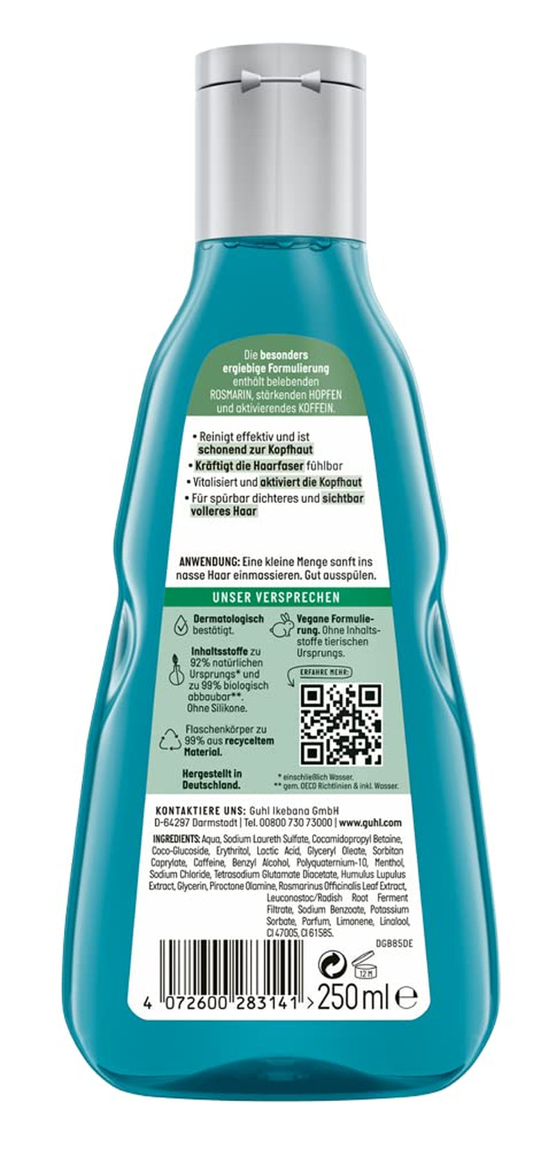 Guhl Men Full & Strong Shampoo - Rodzaj włosów: cienkie, delikatne, normalne Guhl Prysznic i Kąpiel