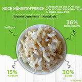 Rodzina Elfów Konjak Reis Thai Brauner Shirataki Bowl - [Diätbox für 1 Wo.] - Instant Jasmin Reis - Fertiggerichte für Mikrowelle - Natürlich Superfoods Mikronährstoffe - Vegan/Low Carb/Fettfrei - 6er Box