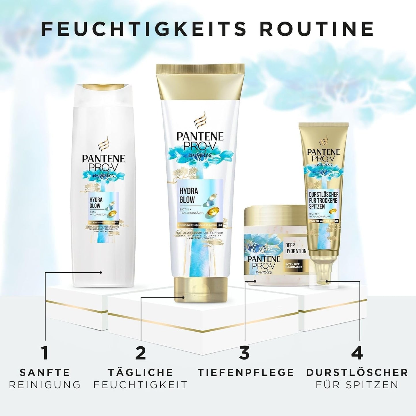 Pantene Pro-V Hydra Glow Nawilżający szampon z biotyną do włosów suchych i zniszczonych Pantene Prysznic i Kąpiel