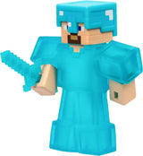 Heroes of Goo Jit Zu – rozszerzalna figurka Minecrafta – Steve z diamentową zbroją i mieczem, super rozciągliwy wypełniacz Goo z ukrytym diamentowym elementem wewnątrz, powiększa się do 3x rozmiaru Figurki Naty Shop