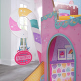 Drewniany domek dla lalek Kidkraft Candy Castle z meblami i akcesoriami, domek z figurką jednorożca lamy, podnośnik do lodów i gumowe krzesło dla lalek, zabawka dla 3 lat, 20242 Domki dla lalek Naty Shop