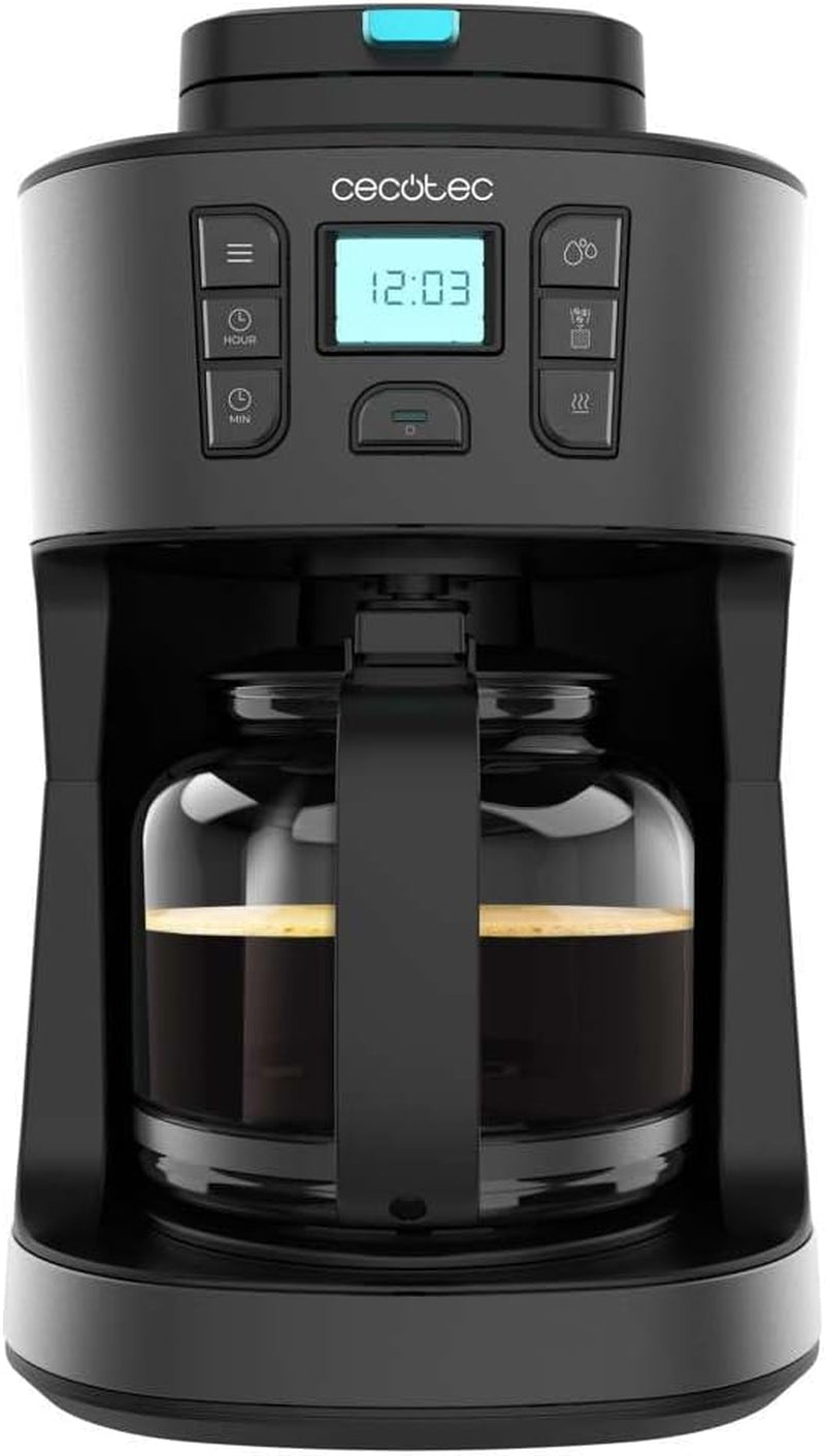 Espresso z filtrem Cecotec Coffee 66 Drop and Touch, moc 950 W, 1,5 L, 12 filiżanek, ekran dotykowy, szklana karafka, timer 24-godzinny, 6 przełączników, filtr siatkowy wielokrotnego użytku