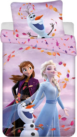 Frozen Kinderbettwäsche Set Bettbezug 140X200 + Kopfkissenbezug 70X90 Aus Baumwolle Öko-Tex Standard Für Mädchen Frozen Eiskönigin Anna ELSA Olaf Naty Shop Domyślny tytuł