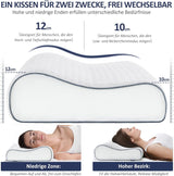 Poduszka BedStory z pianki Memory, poduszka pod szyję z regulacją wysokości, poduszka ergonomiczna, poduszka do spania bocznego dla osób śpiących na plecach i brzuchu (60x36x12/10cm)